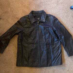 Mossimo black Leather jacket womens plus